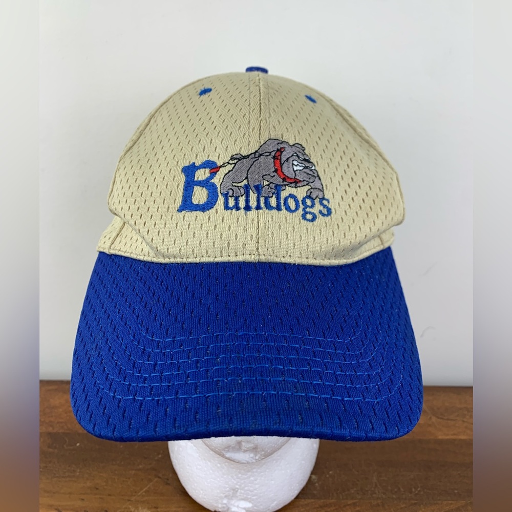Vintage Bulldogs Hat Cap Snapback DSC Brand MADE IN USA Mesh Material RARE